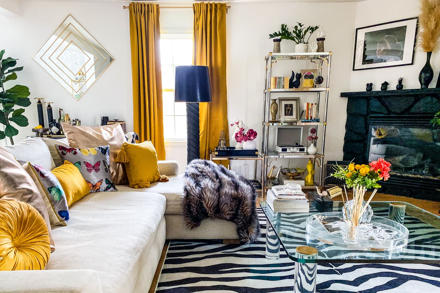 View of Patterned Wallpaper Inspiration New Jersey Home | Apartment Therapy